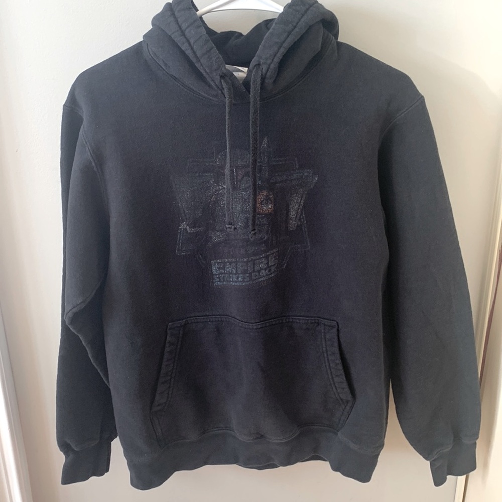 Star Wars black Empire Strikes Back vintage faded hoodie - fits like men’s small